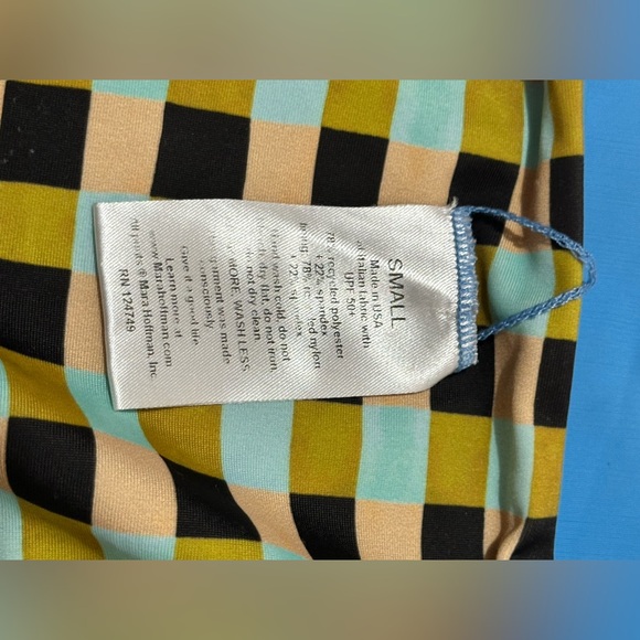 Mara Hoffman Multicolor Checkered Kids Swimsuit - Picture 2 of 8